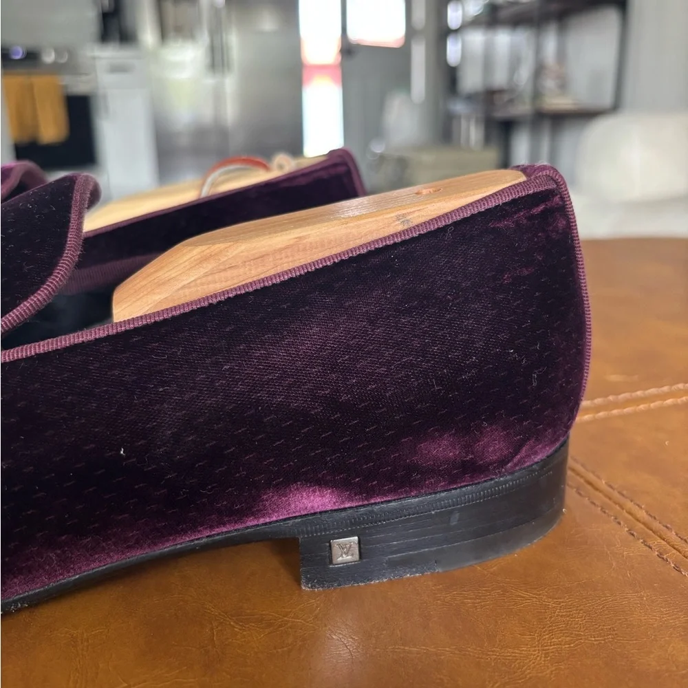 Louis Vuitton Velvet Loafers in Deep Purple - Picture 6 of 8